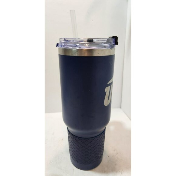 Gap 1 Utep Miners Navy Blue 40 OZ Metal Cup With Handle and Plastic Straw - Picture 3 of 11
